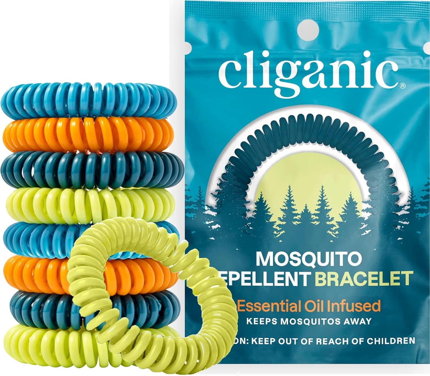 Cliganic 10 Pack Mosquito Repellent Bracelets
